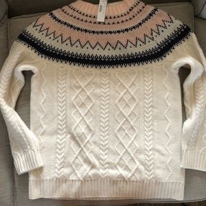 J.Crew Cashmere Fair-Isle Sweater NWT XS